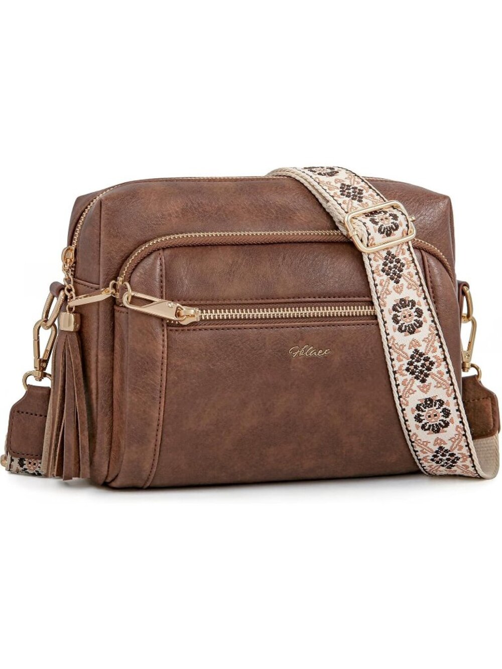Women Coffee Brown Vegan Leather Purses Stylish Designer Pockets Crossbody Bags